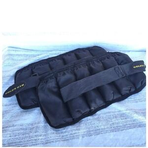 Golds Gym Adjustable Ankle Weights Pair Black HHA-GG005A1 Training Resistance
